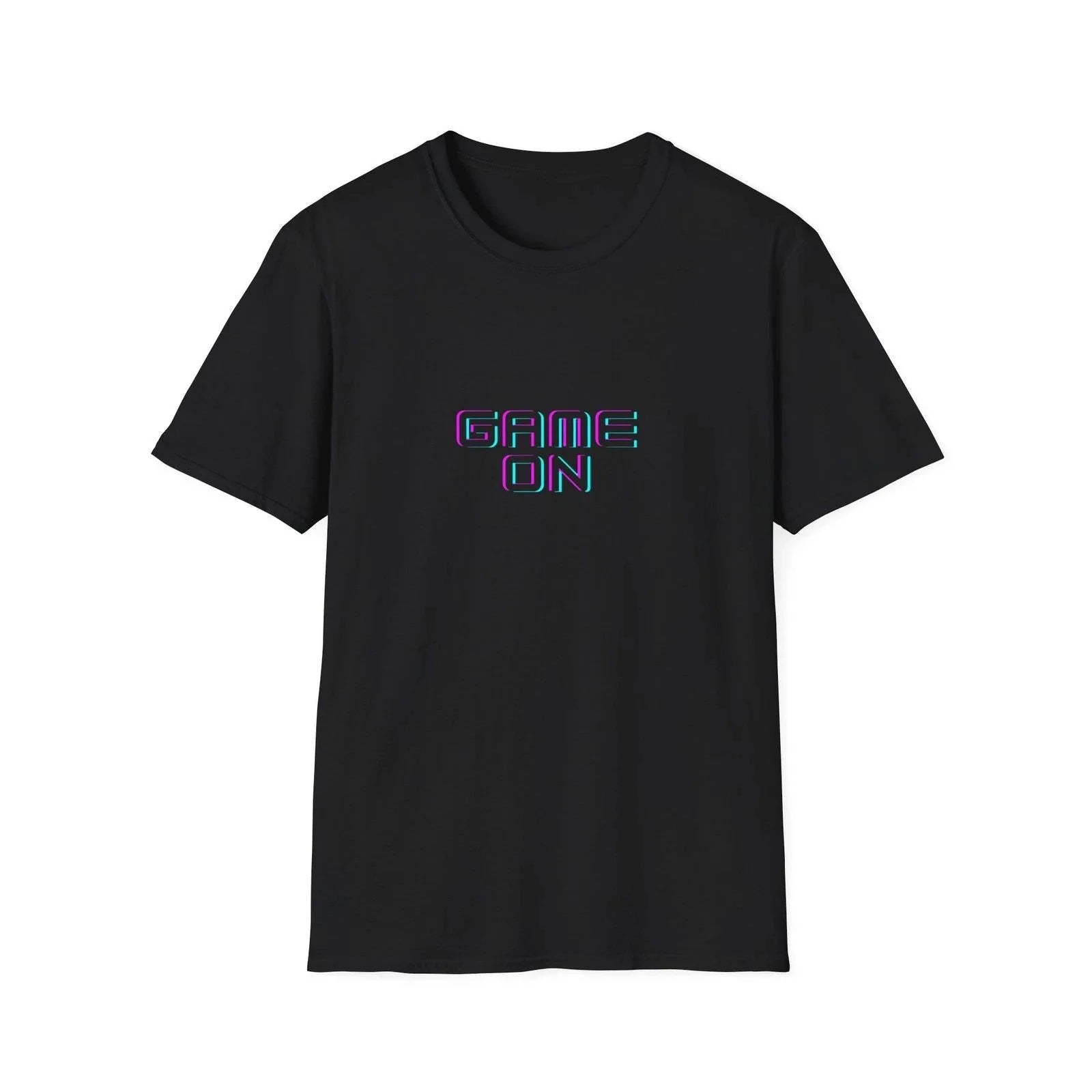 Black t-shirt Game On Retro Pixel text T-Shirt Gaming Tee Unisex T-shirt, Sweatshirt, Hoodie, Long Sleeve Tee